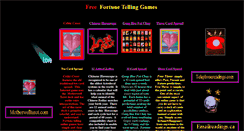 Desktop Screenshot of fortunetellinggames.com